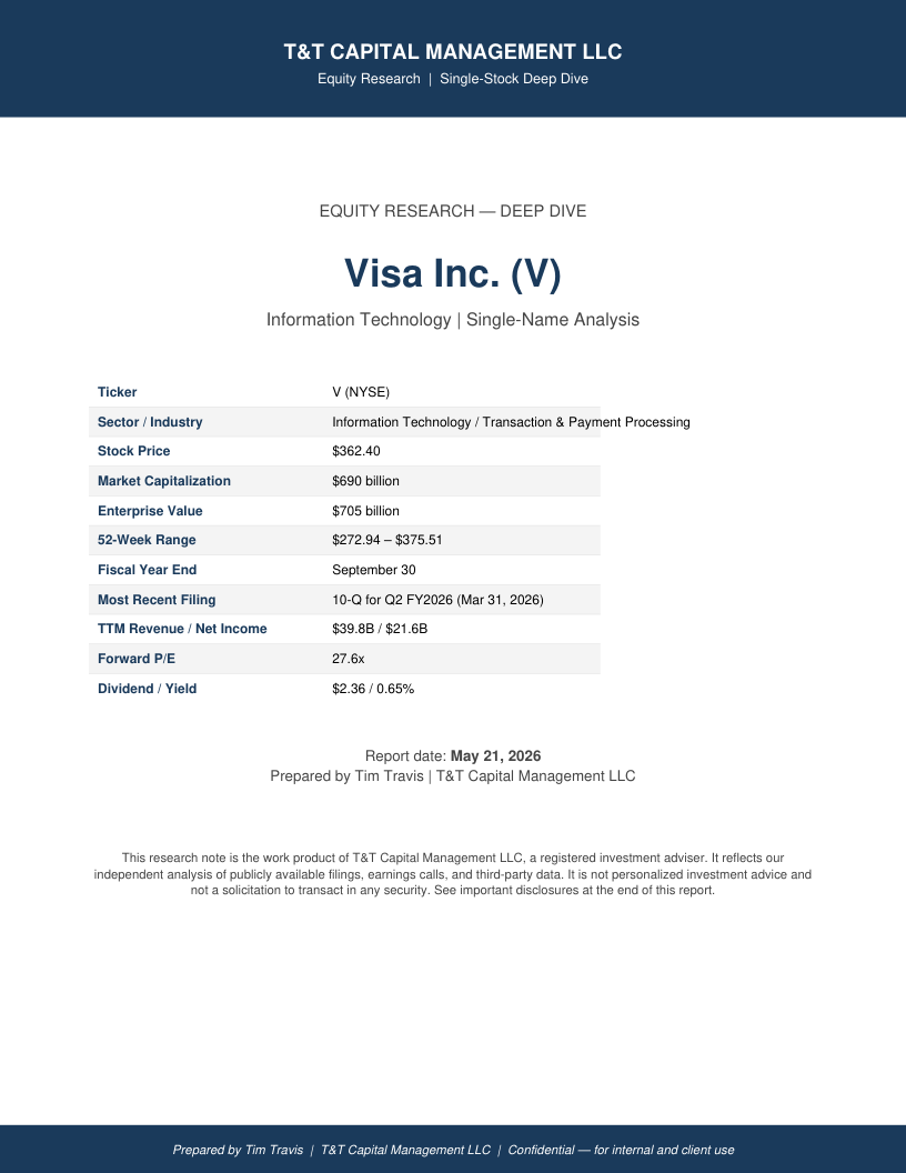 V cover