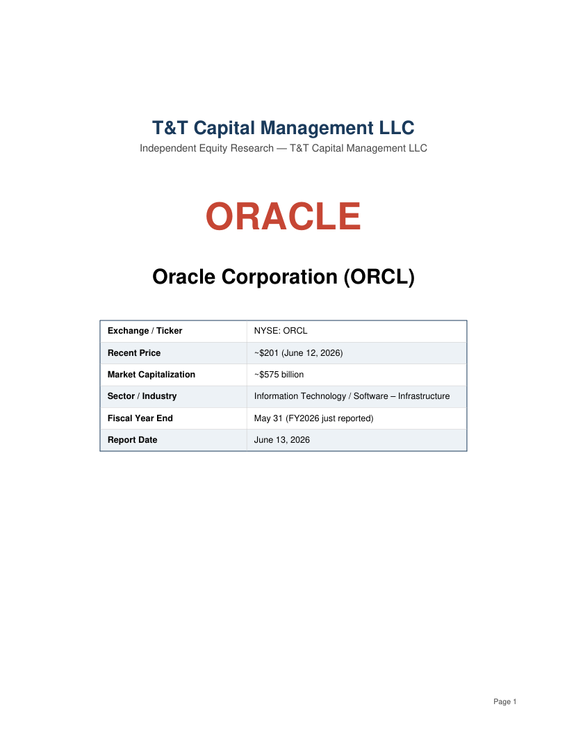 ORCL cover